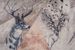 styleBREAKER Damen Loop Schal mit Hirsch Print und geometrischer Einteilung, Schlauchschal mehrfarbig, Tuch 01017131