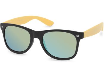 styleBREAKER Unisex Nerd Sonnenbrille mit verspiegelten oder getönten Gläsern, klassisches Retro Design 09020039