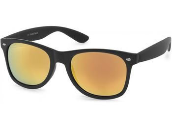 styleBREAKER Unisex Nerd Sonnenbrille mit verspiegelten oder getönten Gläsern, klassisches Retro Design 09020039