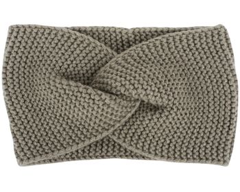 styleBREAKER Damen Feinstrick Stirnband mit Twist Knoten, Krausstrick Muster, warmes Winter Haarband, Headband 04026054