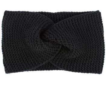 styleBREAKER Damen Feinstrick Stirnband mit Twist Knoten, Krausstrick Muster, warmes Winter Haarband, Headband 04026054