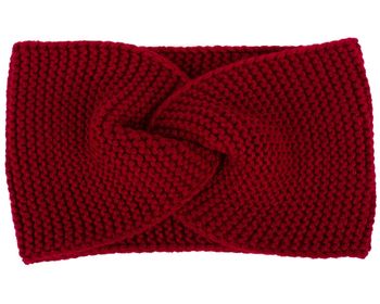 styleBREAKER Damen Feinstrick Stirnband mit Twist Knoten, Krausstrick Muster, warmes Winter Haarband, Headband 04026054