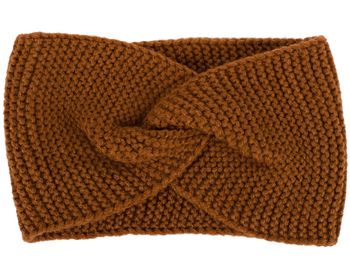 styleBREAKER Damen Feinstrick Stirnband mit Twist Knoten, Krausstrick Muster, warmes Winter Haarband, Headband 04026054