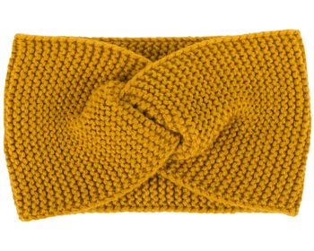 styleBREAKER Damen Feinstrick Stirnband mit Twist Knoten, Krausstrick Muster, warmes Winter Haarband, Headband 04026054