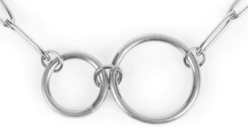 styleBREAKER Damen Edelstahl Armkette mit Ring Anhängern aus grober Gliederkette, Ringe, Schmuck, Chain Optik 05040189