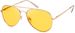 styleBREAKER Unisex Pilotenbrille Sonnenbrille Polycarbonat Gläser, Metall Vollrand Gestell mit Federscharnier 09020037