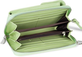 styleBREAKER Damen Mini Bag Geldbörse mit RFID Schutz und Handyfach | Crossbody Umhängetasche mit Schultergurt | Portemonnaie und Handytasche in einem | 19 x 11 x 5,5 cm