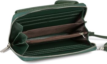 styleBREAKER Damen Mini Bag Geldbörse mit RFID Schutz und Handyfach | Crossbody Umhängetasche mit Schultergurt | Portemonnaie und Handytasche in einem | 19 x 11 x 5,5 cm