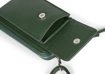 styleBREAKER Damen Mini Bag Geldbörse mit RFID Schutz und Handyfach | Crossbody Umhängetasche mit Schultergurt | Portemonnaie und Handytasche in einem | 19 x 11 x 5,5 cm