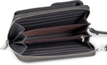 styleBREAKER Damen Mini Bag Geldbörse mit RFID Schutz und Handyfach | Crossbody Umhängetasche mit Schultergurt | Portemonnaie und Handytasche in einem | 19 x 11 x 5,5 cm