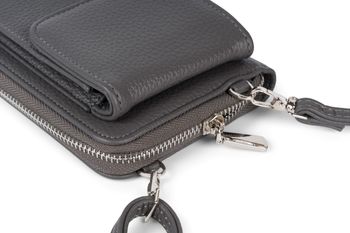 styleBREAKER Damen Mini Bag Geldbörse mit RFID Schutz und Handyfach | Crossbody Umhängetasche mit Schultergurt | Portemonnaie und Handytasche in einem | 19 x 11 x 5,5 cm