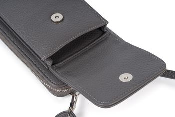 styleBREAKER Damen Mini Bag Geldbörse mit RFID Schutz und Handyfach | Crossbody Umhängetasche mit Schultergurt | Portemonnaie und Handytasche in einem | 19 x 11 x 5,5 cm