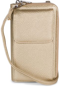 styleBREAKER Damen Mini Bag Geldbörse mit RFID Schutz und Handyfach | Crossbody Umhängetasche mit Schultergurt | Portemonnaie und Handytasche in einem | 19 x 11 x 5,5 cm