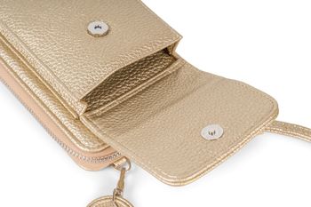 styleBREAKER Damen Mini Bag Geldbörse mit RFID Schutz und Handyfach | Crossbody Umhängetasche mit Schultergurt | Portemonnaie und Handytasche in einem | 19 x 11 x 5,5 cm