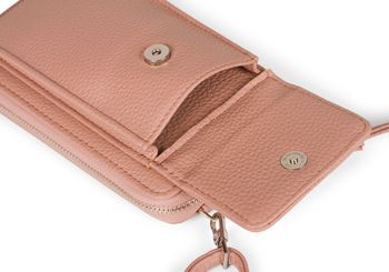 styleBREAKER Damen Mini Bag Geldbörse mit RFID Schutz und Handyfach | Crossbody Umhängetasche mit Schultergurt | Portemonnaie und Handytasche in einem | 19 x 11 x 5,5 cm