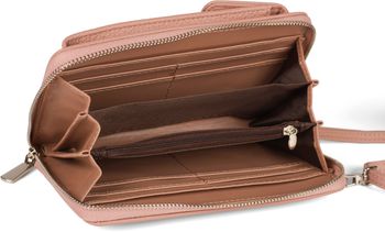 styleBREAKER Damen Mini Bag Geldbörse mit RFID Schutz und Handyfach | Crossbody Umhängetasche mit Schultergurt | Portemonnaie und Handytasche in einem | 19 x 11 x 5,5 cm