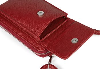 styleBREAKER Damen Mini Bag Geldbörse mit RFID Schutz und Handyfach | Crossbody Umhängetasche mit Schultergurt | Portemonnaie und Handytasche in einem | 19 x 11 x 5,5 cm