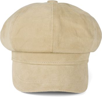 styleBREAKER Damen Ballonmütze aus einfarbigem Stoff, Schirmmütze Vintage Style, Bakerboy Schiebermütze, Newsboy Cap 04023076