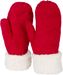 styleBREAKER Damen warme Winter Strick Fäustlinge, Handschuhe mit Rauten Muster, Thermo Fleece, Strickhandschuhe 09010031