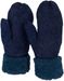 styleBREAKER Damen warme Winter Strick Fäustlinge, Handschuhe mit Rauten Muster, Thermo Fleece, Strickhandschuhe 09010031
