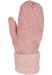 styleBREAKER Damen warme Winter Strick Fäustlinge, Handschuhe mit Rauten Muster, Thermo Fleece, Strickhandschuhe 09010031