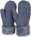 styleBREAKER Damen warme Winter Strick Fäustlinge, Handschuhe mit Rauten Muster, Thermo Fleece, Strickhandschuhe 09010031