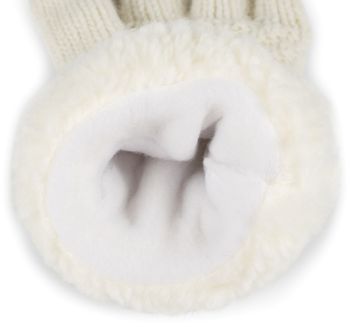 styleBREAKER Damen warme Winter Handschuhe mit Perlmuster und Fleece, Thermo Strickhandschuhe, Fingerhandschuhe 09010032