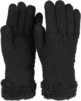 styleBREAKER Damen warme Winter Handschuhe mit Perlmuster und Fleece, Thermo Strickhandschuhe, Fingerhandschuhe 09010032