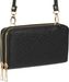 styleBREAKER Damen 2 in 1 Mini Bag Umhängetasche mit genarbter Oberfläche, Geldbörse, Handytasche, Schultertasche 02012364