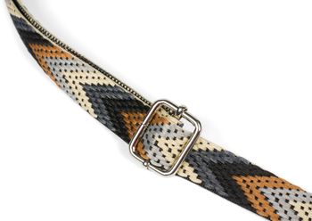 styleBREAKER Schmaler Taschen Schulterriemen verstellbar mit buntem Zick-Zack Muster, Wechsel Taschengurt, Unisex 02013023