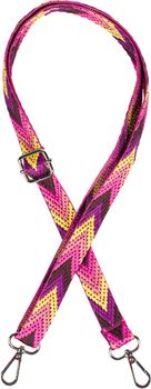 styleBREAKER Schmaler Taschen Schulterriemen verstellbar mit buntem Zick-Zack Muster, Wechsel Taschengurt, Unisex 02013023