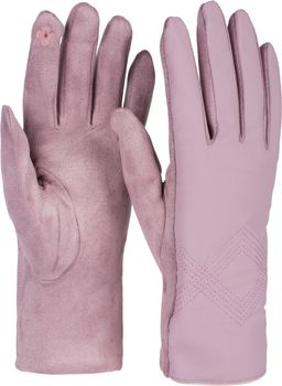 styleBREAKER Damen Touchscreen Handschuhe mit Zick-Zack Stepp und Fleece Futter, warme Fingerhandschuhe, Winter 09010033