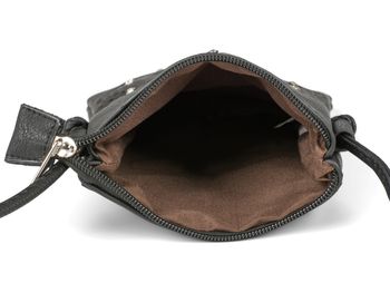 styleBREAKER Damen Mini Umhängetasche mit Blumen Lasercut Cutout Muster und Strass | kleine Crossbody Bag Schultertasche Handytasche 14,5 x 19 cm