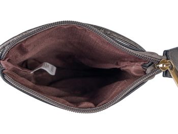 styleBREAKER Damen Mini Umhängetasche mit Blumen Lasercut Cutout Muster und Strass | kleine Crossbody Bag Schultertasche Handytasche 14,5 x 19 cm