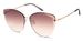 styleBREAKER Damen Cateye Sonnenbrille mit Diamant Schliff, Rahmenlos mit getönten Gläsern, Metall Bügel 09020123