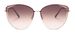 styleBREAKER Damen Cateye Sonnenbrille mit Diamant Schliff, Rahmenlos mit getönten Gläsern, Metall Bügel 09020123