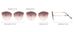 styleBREAKER Damen Cateye Sonnenbrille mit Diamant Schliff, Rahmenlos mit getönten Gläsern, Metall Bügel 09020123