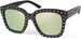 styleBREAKER Damen Oversize Sonnenbrille mit Nieten, ovalen Polycarbonat Gläsern und Kunststoff Gestell, Retro Style 09020126
