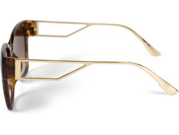 styleBREAKER Damen Oversize Sonnenbrille mit breiten Metall Bügeln, Polycarbonat Gläsern und Kunststoff Gestell 09020128