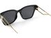 styleBREAKER Damen Oversize Sonnenbrille mit breiten Metall Bügeln, Polycarbonat Gläsern und Kunststoff Gestell 09020128
