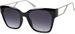 styleBREAKER Damen Oversize Sonnenbrille mit breiten Metall Bügeln, Polycarbonat Gläsern und Kunststoff Gestell 09020128