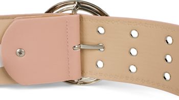 styleBREAKER Damen breiter Gürtel mit Lochnieten und runder Schließe, Nietengürtel, Taillengürtel, kürzbar 03010122