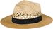 styleBREAKER Unisex Panama Strohhut mit breitem Stoff Zierband, Sommerhut Einfarbig, Papierhut, Sonnenhut 04025028