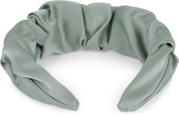 styleBREAKER Damen Haarreif mit schimmernder geflochtener Oberfläche in Rüschen Optik, Haarband, Haarschmuck 04027035