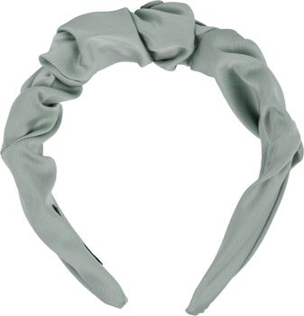 styleBREAKER Damen Haarreif mit schimmernder geflochtener Oberfläche in Rüschen Optik, Haarband, Haarschmuck 04027035