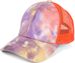 styleBREAKER Damen Ponytail Baseball Cap im Batik Look mit Mesh Einsatz, Basecap, Klettverschluss verstellbar 04023081