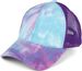 styleBREAKER Damen Ponytail Baseball Cap im Batik Look mit Mesh Einsatz, Basecap, Klettverschluss verstellbar 04023081