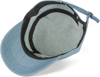 styleBREAKER Unisex Military Cap in Jeans Optik, Denim, Army, Click and Snap Verschluss verstellbar 04023084