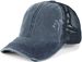 styleBREAKER Damen Baseball Cap im Washed Used Look mit Mesh Einsatz, Ponytail, 6-Panel, Klettverschluss verstellbar 04023085