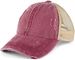 styleBREAKER Damen Baseball Cap im Washed Used Look mit Mesh Einsatz, Ponytail, 6-Panel, Klettverschluss verstellbar 04023085